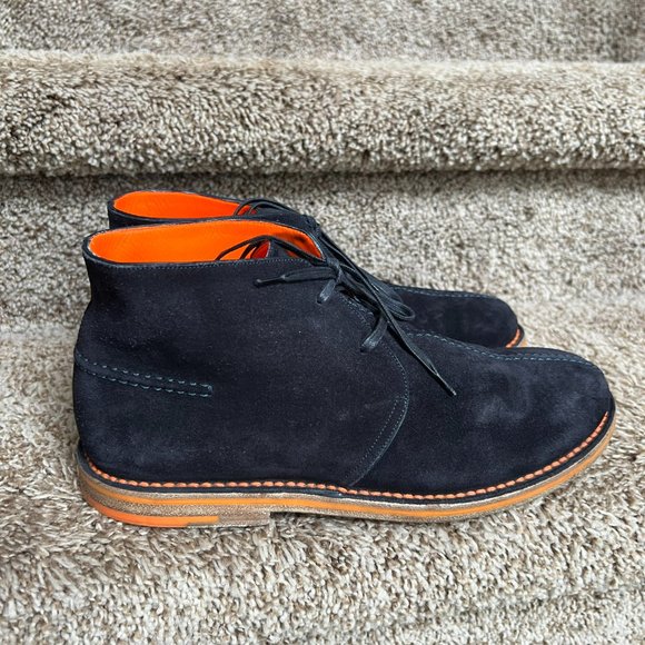 Louis Vuitton Men's Navy Suede Boots- - Picture 1 of 16